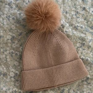 Do Everything in Love Camel Knit Pom-Pom Hat